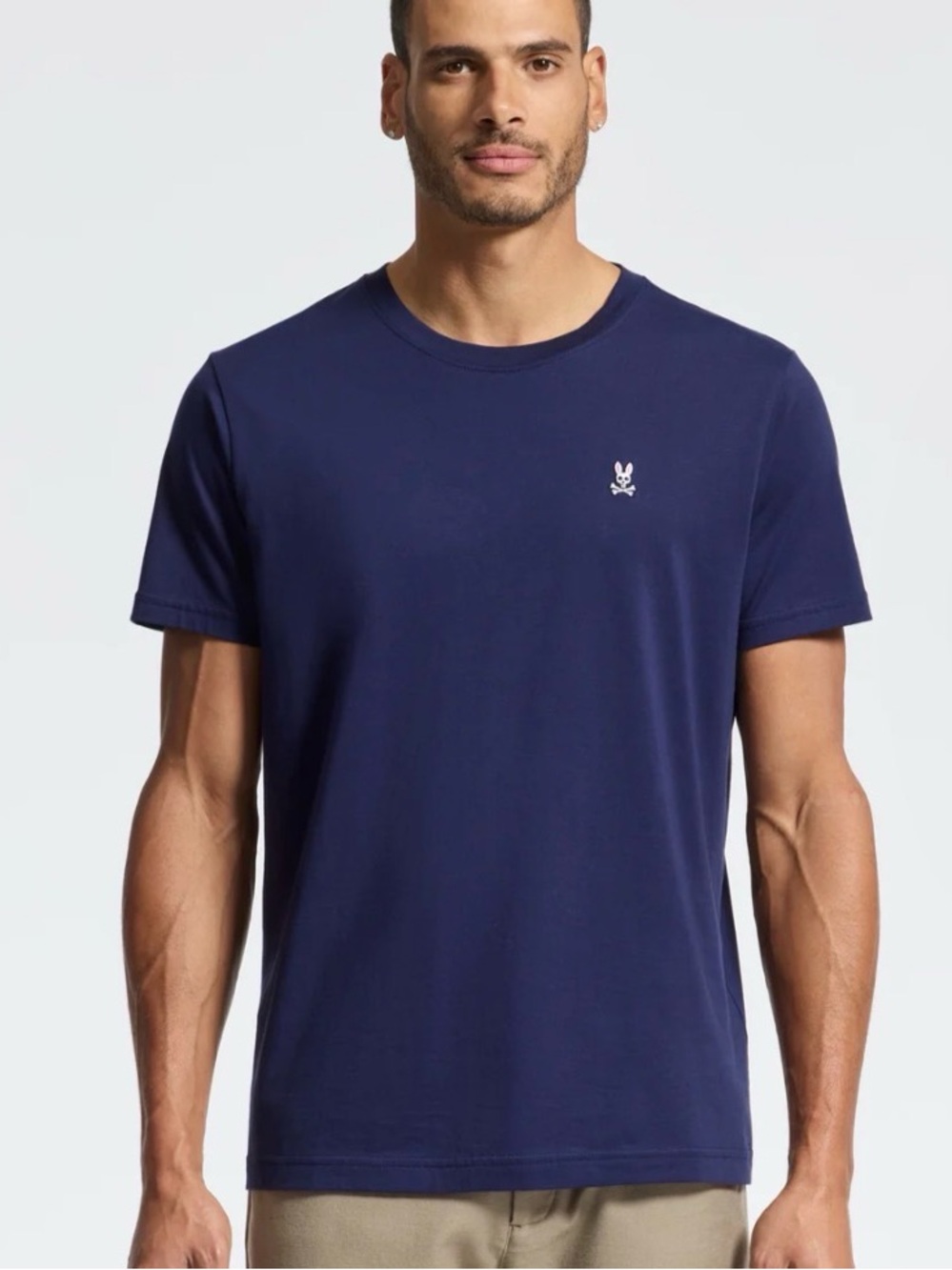Psycho Bunny Navy Short-Sleeve Crewneck T-Shirt with White Bunny Logo